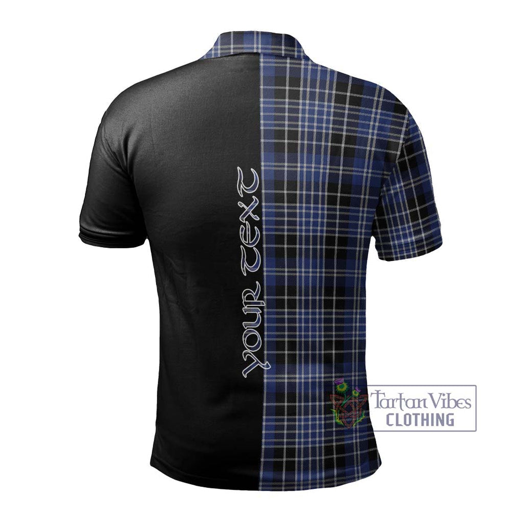 Clark (Clarke) Tartan Polo Shirt with Family Crest and Half Of Me Style - Tartanvibesclothing Shop
