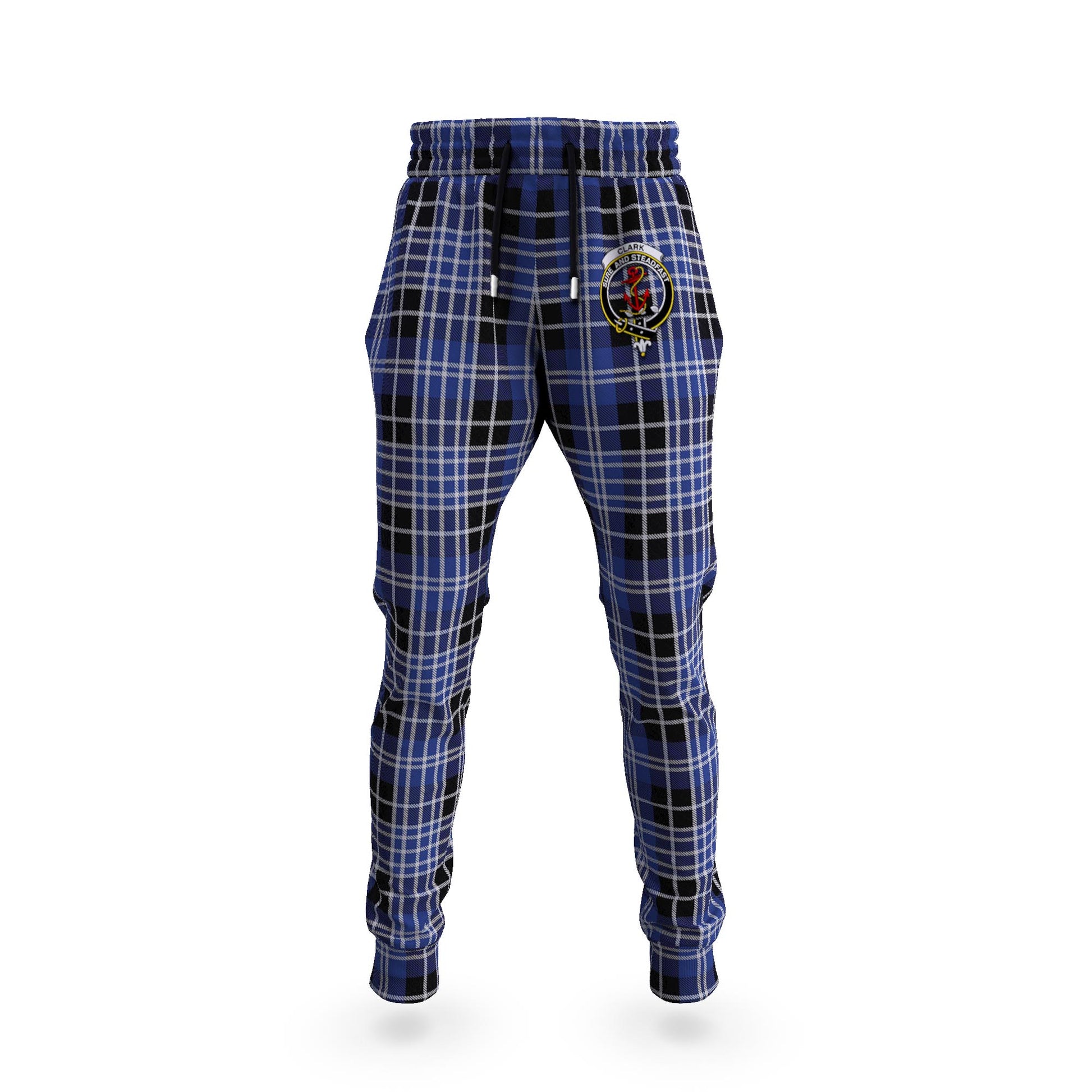 Clark (Clarke) Tartan Joggers Pants with Family Crest 5XL - Tartan Vibes Clothing