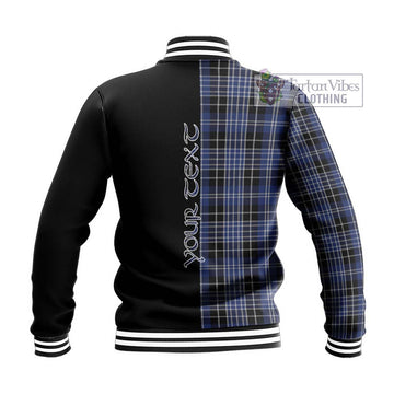 Clark (Clarke) Tartan Baseball Jacket with Family Crest and Half Of Me Style - Tartanvibesclothing Shop