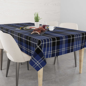 Clark (Clarke) Tartan Tablecloth with Family Crest