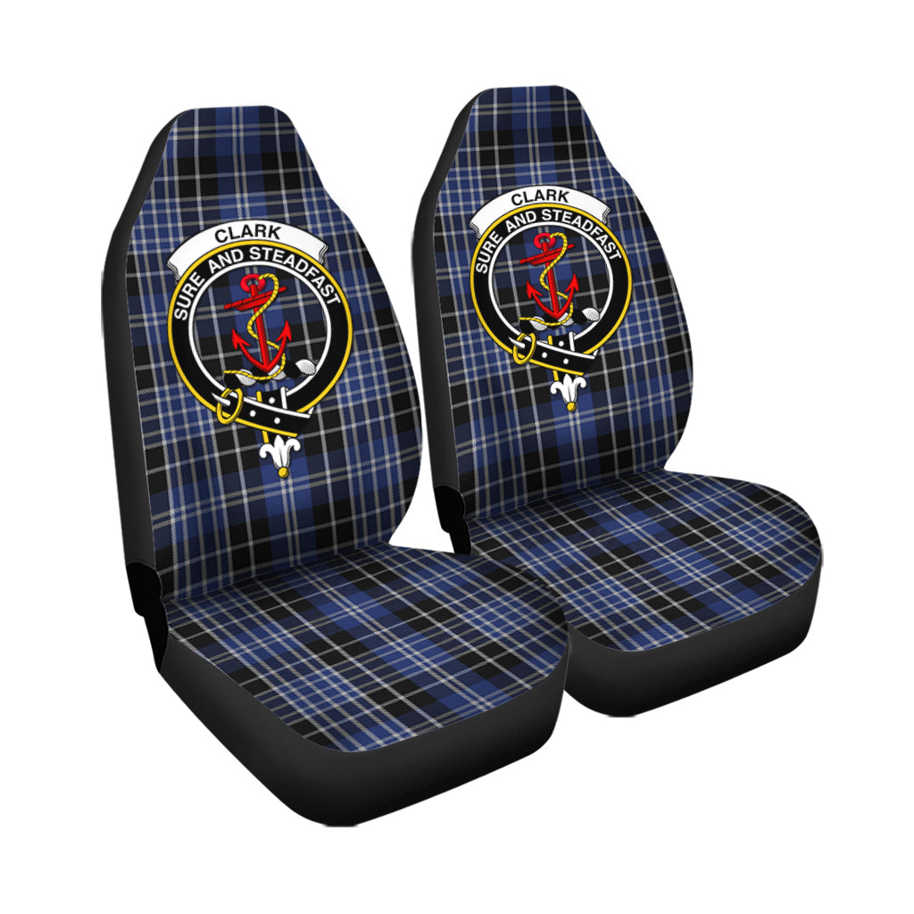Clark Tartan Car Seat Cover with Family Crest - Tartanvibesclothing
