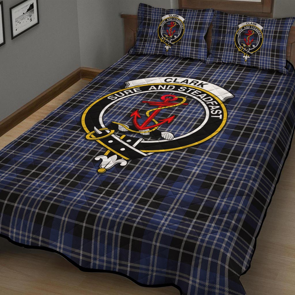 Clark (Clarke) Tartan Quilt Bed Set with Family Crest - Tartan Vibes Clothing