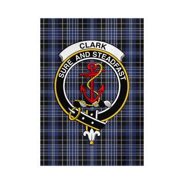 Clark (Clarke) Tartan Garden Flag with Family Crest