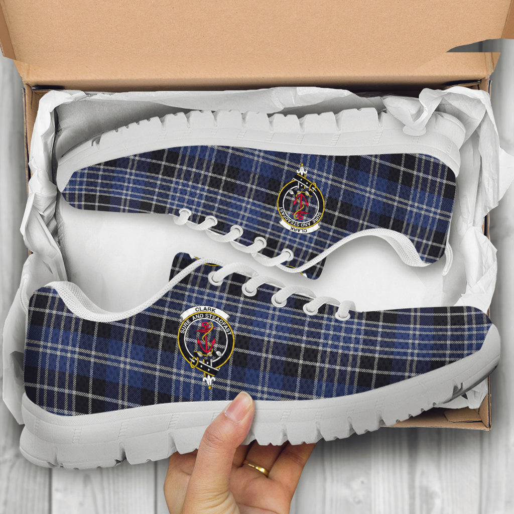 Clark (Clarke) Tartan Sneakers with Family Crest - Tartan Vibes Clothing