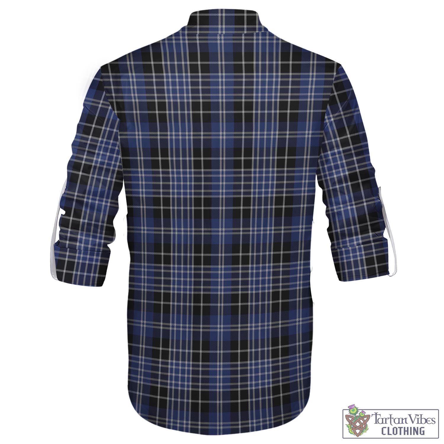 Tartan Vibes Clothing Clark Tartan Men's Scottish Traditional Jacobite Ghillie Kilt Shirt