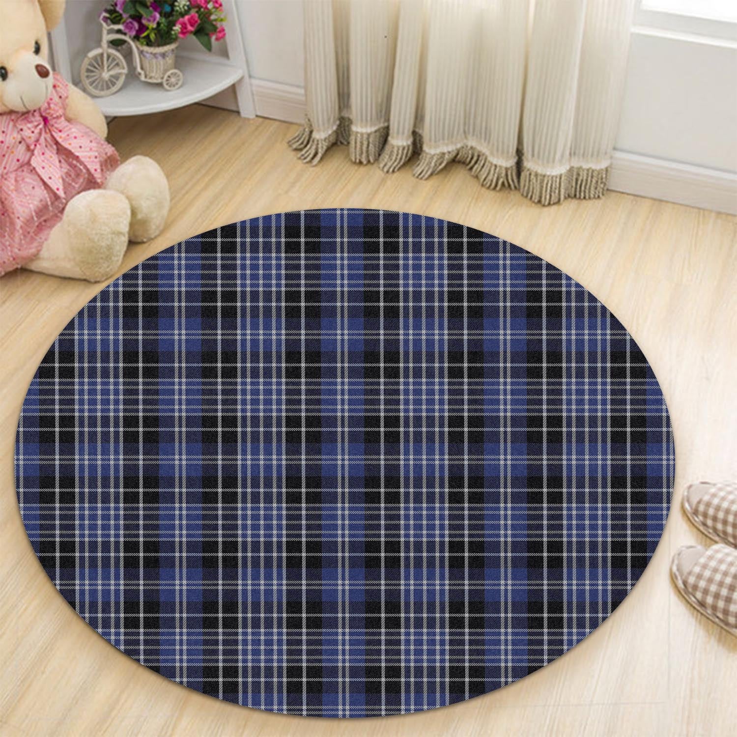 Clark Tartan Round Rug - Tartanvibesclothing