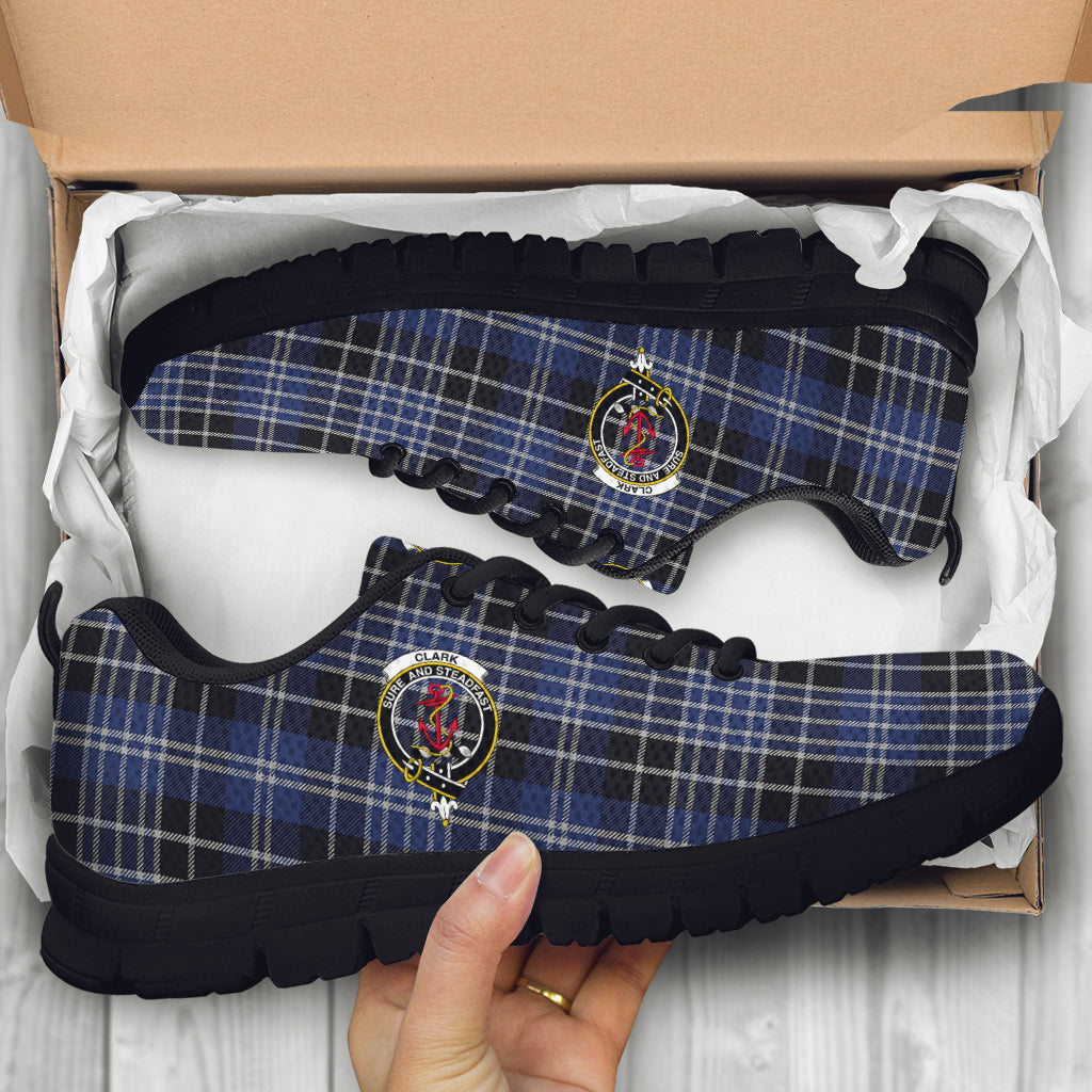 Clark (Clarke) Tartan Sneakers with Family Crest - Tartan Vibes Clothing