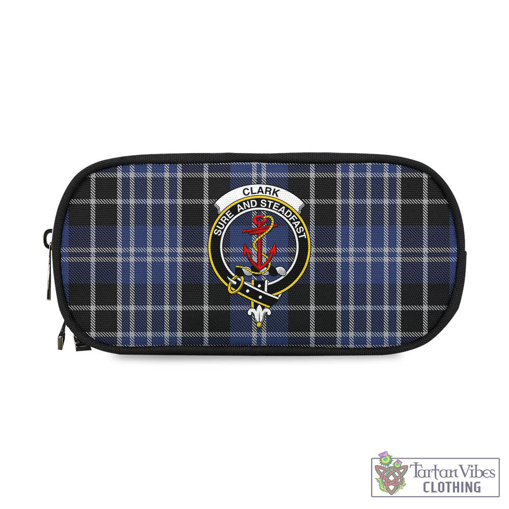Tartan Vibes Clothing Clark Tartan Pen and Pencil Case with Family Crest