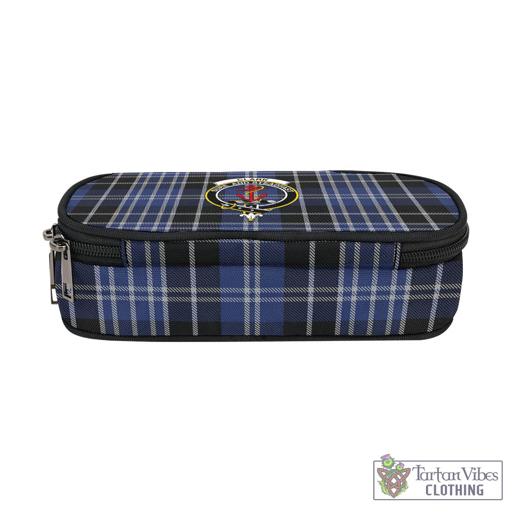 Tartan Vibes Clothing Clark Tartan Pen and Pencil Case with Family Crest