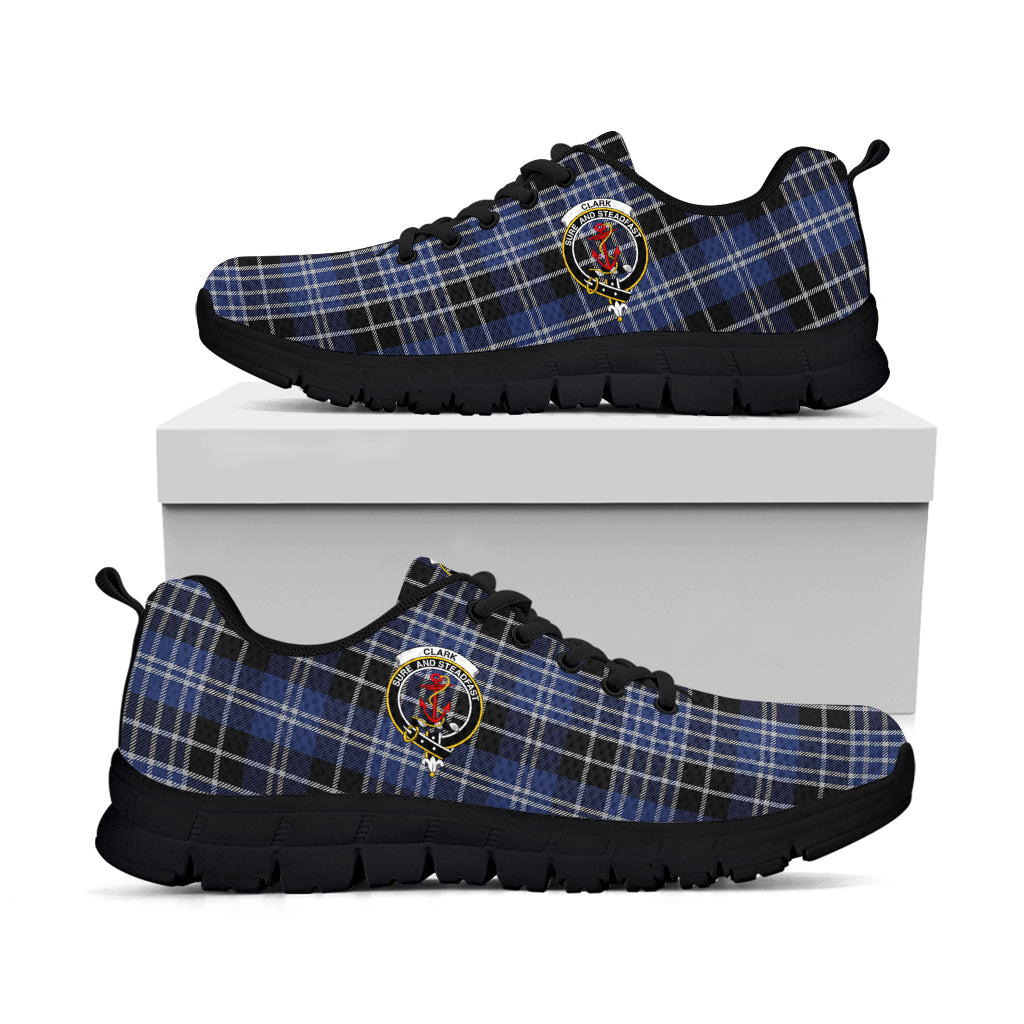 Clark (Clarke) Tartan Sneakers with Family Crest - Tartan Vibes Clothing