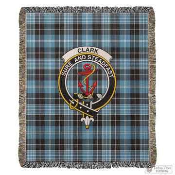 Clark Ancient Tartan Woven Blanket with Family Crest