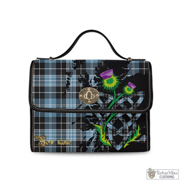 Clark Ancient Tartan Waterproof Canvas Bag with Scotland Map and Thistle Celtic Accents