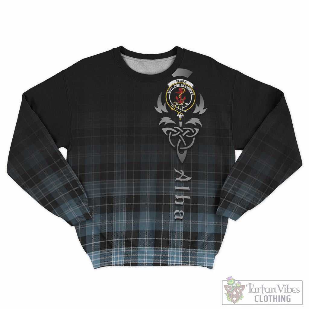 Tartan Vibes Clothing Clark Ancient Tartan Sweatshirt Featuring Alba Gu Brath Family Crest Celtic Inspired