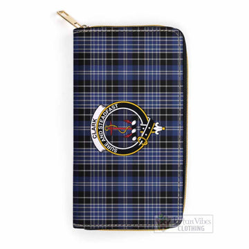 Clark (Clarke) Tartan Women's Leather Wallet with Family Crest