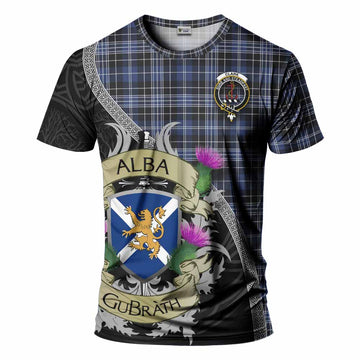 Tartan Vibes Clothing Clark (Clarke) Tartan Family Crest T-Shirt Lion Rampant Royal Thistle Shield Celtic Inspired