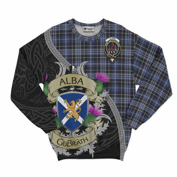 Clark (Clarke) Tartan Family Crest Sweatshirt Lion Rampant Royal Thistle Shield Celtic Inspired