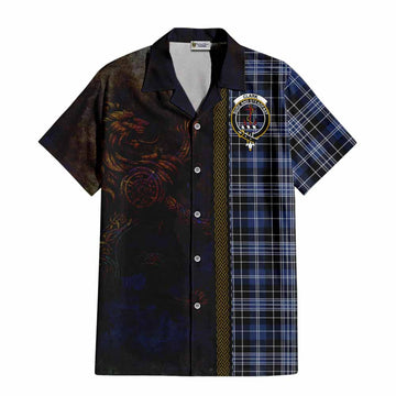 Clark (Clarke) Tartan Family Crest Hawaiian Shirt Alba Gu Brath Be Brave Lion Ancient Style