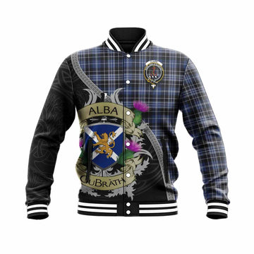 Clark (Clarke) Tartan Family Crest Baseball Jacket Lion Rampant Royal Thistle Shield Celtic Inspired