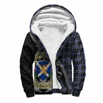 Clark (Clarke) Tartan Family Crest Sherpa Hoodie Lion Rampant Royal Thistle Shield Celtic Inspired