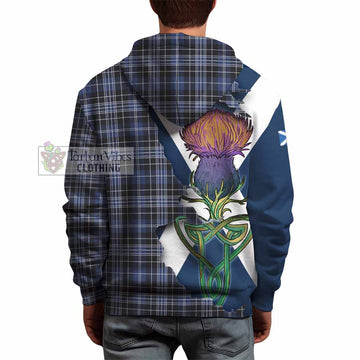 Clark (Clarke) Tartan Family Crest Hoodie Scottish Thistle Celtic Inspired