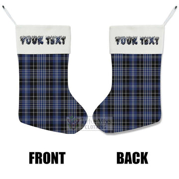 Clark (Clarke) Tartan Christmas Stocking with Personalized Text