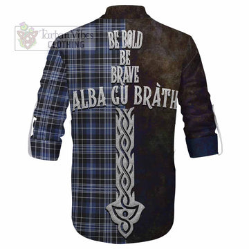 Clark (Clarke) Tartan Family Crest Ghillie Kilt Shirt Alba Gu Brath Be Brave Lion Ancient Style