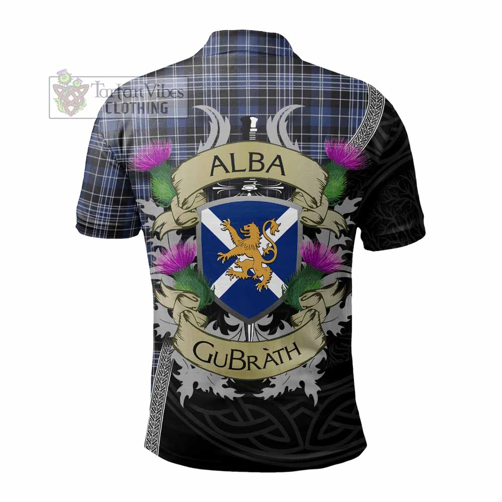 Tartan Vibes Clothing Clark (Clarke) Tartan Family Crest Polo Shirt Lion Rampant Royal Thistle Shield Celtic Inspired