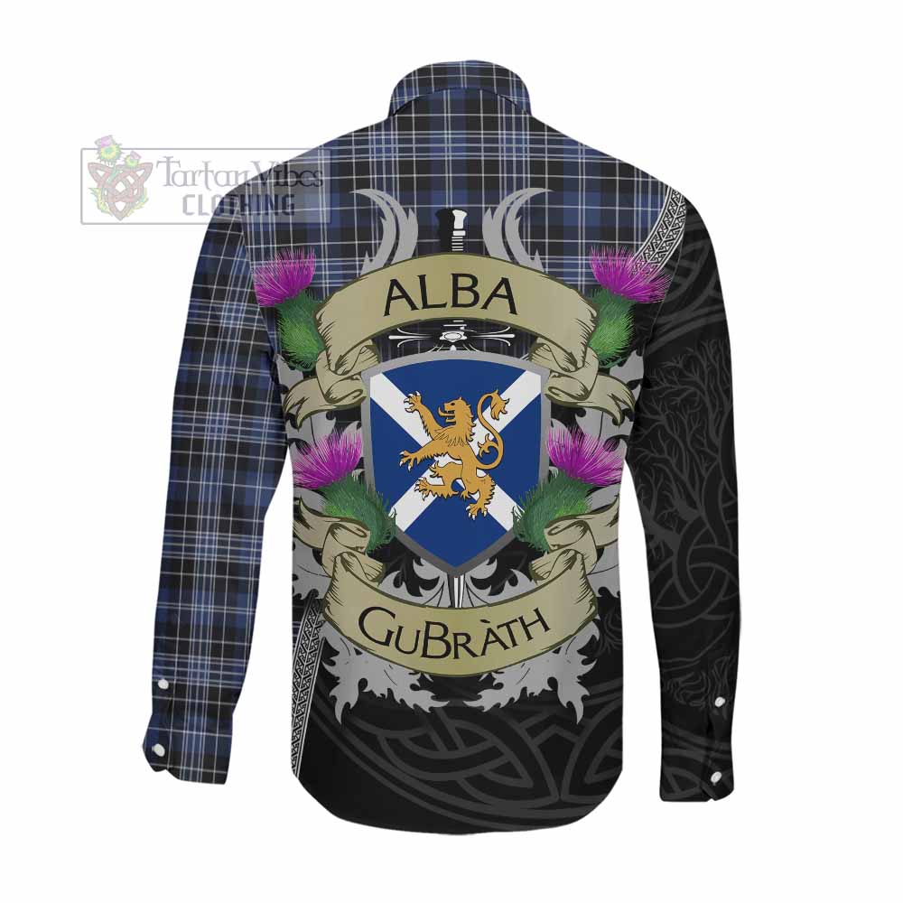 Tartan Vibes Clothing Clark (Clarke) Tartan Family Crest Long Sleeve Button Shirt Lion Rampant Royal Thistle Shield Celtic Inspired