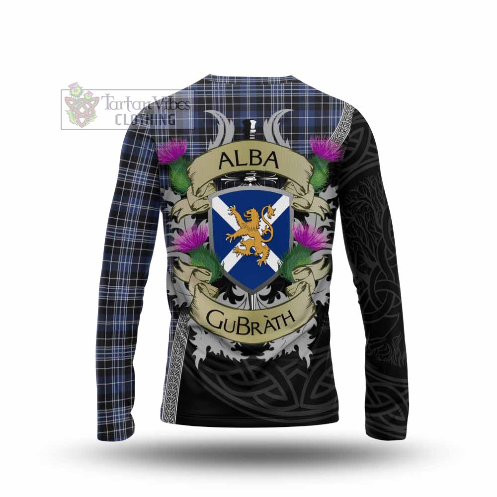 Tartan Vibes Clothing Clark (Clarke) Tartan Family Crest Long Sleeve T-Shirt Lion Rampant Royal Thistle Shield Celtic Inspired