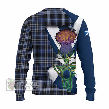Tartan Vibes Clothing Clark (Clarke) Tartan Family Crest Knitted Sweater Scottish Thistle Celtic Inspired