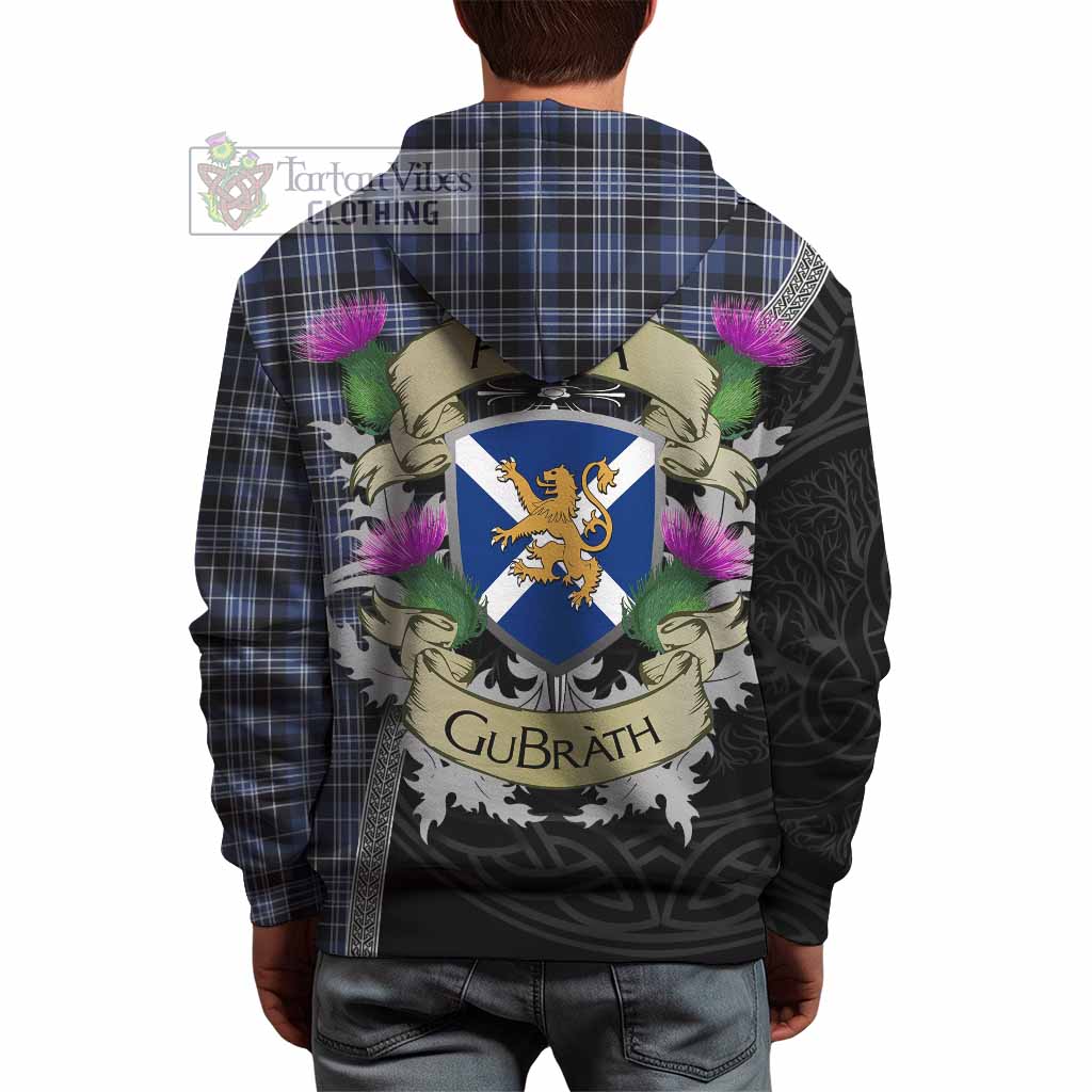 Tartan Vibes Clothing Clark (Clarke) Tartan Family Crest Hoodie Lion Rampant Royal Thistle Shield Celtic Inspired