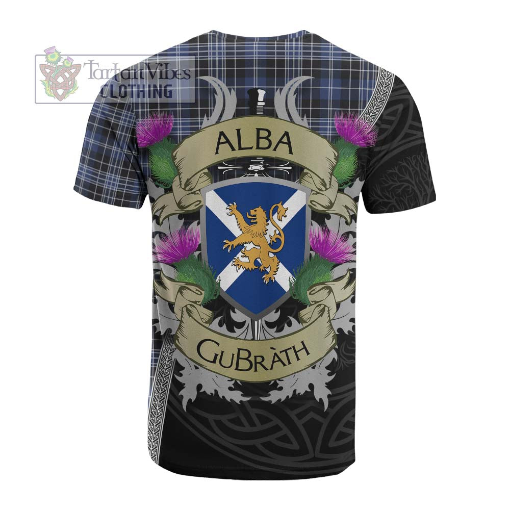 Tartan Vibes Clothing Clark (Clarke) Tartan Family Crest Cotton T-shirt Lion Rampant Royal Thistle Shield Celtic Inspired