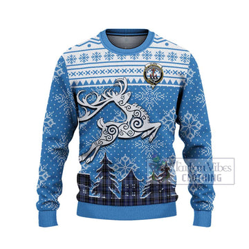 Clark (Clarke) Clan Christmas Ugly Sweater Celtic Reindeer Style