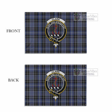 Clark (Clarke) Tartan House Flag with Family Crest