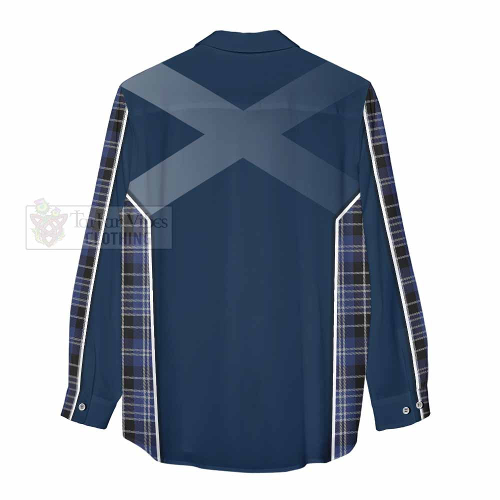 Tartan Vibes Clothing Clark (Clarke) Tartan Women's Casual Shirt with Family Crest and Lion Rampant Vibes Sport Style