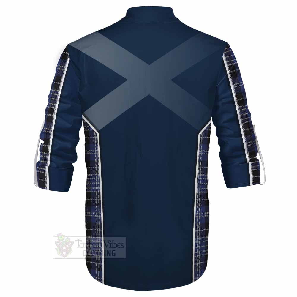 Tartan Vibes Clothing Clark (Clarke) Tartan Ghillie Kilt Shirt with Family Crest and Lion Rampant Vibes Sport Style