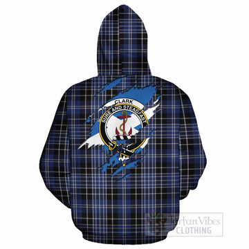 Clark (Clarke) Clan Crest In Me Tartan Cotton Hoodie Scotland Flag Style