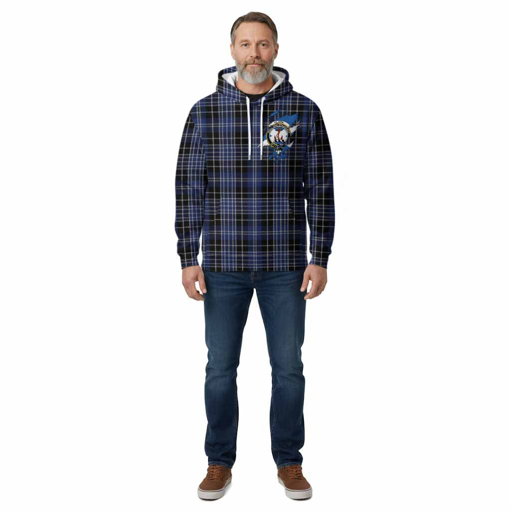 Clark (Clarke) Clan Crest In Me Tartan Cotton Hoodie Scotland Flag Style