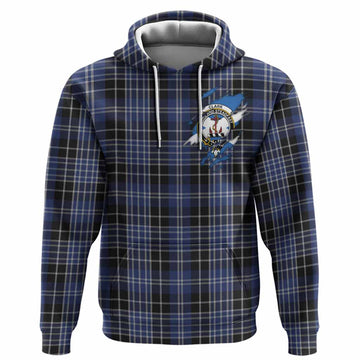 Clark (Clarke) Clan Crest In Me Tartan Hoodie Scotland Flag Style