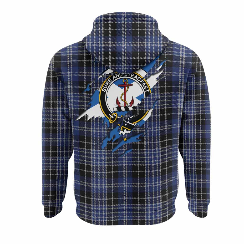 Clark (Clarke) Clan Crest In Me Tartan Hoodie Scotland Flag Style