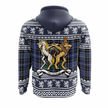 Clark (Clarke) Clan Tartan Crest Christmas Hoodie Coat of Arms Funny Style