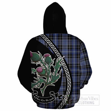 Clark (Clarke) Family Crest Tartan Cotton Hoodie Alba Thistle Inspired - Tartan Vibes Clothing