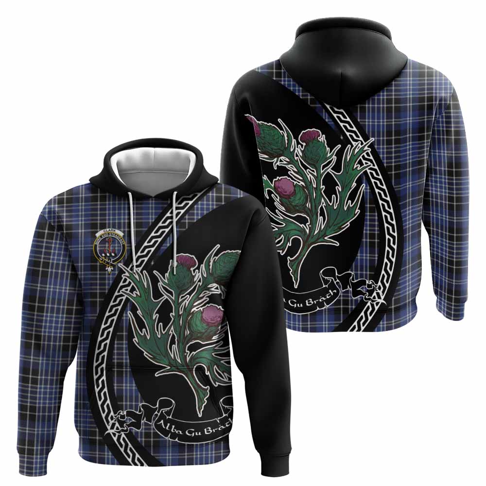Clark (Clarke) Family Crest Tartan Hoodie Alba Thistle Inspired - Tartan Vibes Clothing