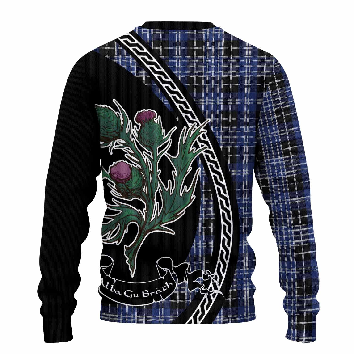 Clark (Clarke) Family Crest Tartan Knitted Sweater Alba Thistle Inspired - Tartan Vibes Clothing