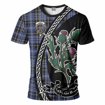 Clark (Clarke) Family Crest Tartan T-Shirt Alba Thistle Inspired - Tartan Vibes Clothing
