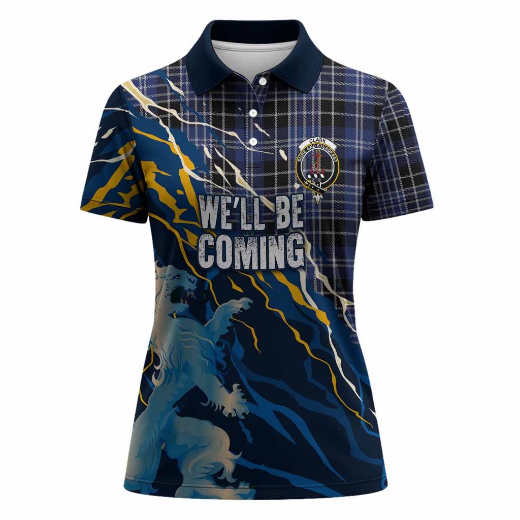 Clark (Clarke) Scotland Tartan Women Polo Shirt WC2026 Football - We'll Be Coming
