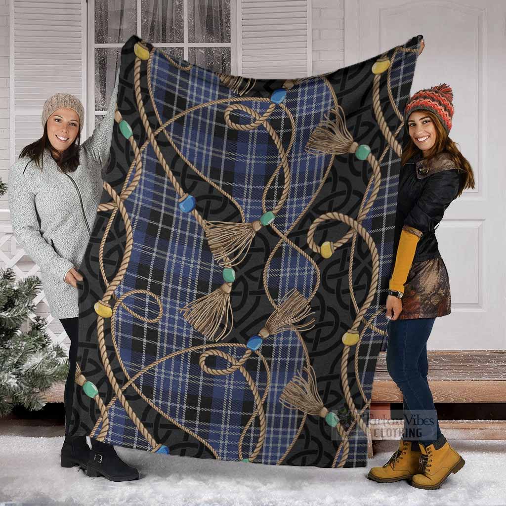 Clark (Clarke) Scottish Tartan Twisted Ropes Stylized Blanket - Tartan Vibes Clothing