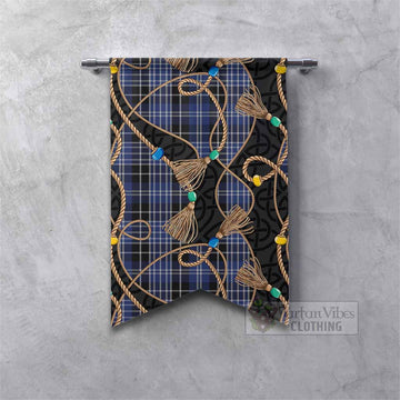Clark (Clarke) Scottish Tartan Twisted Ropes Stylized Gonfalon
