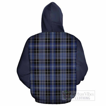 Clark (Clarke) Tartan Accent Cotton Hoodie with Family Crest