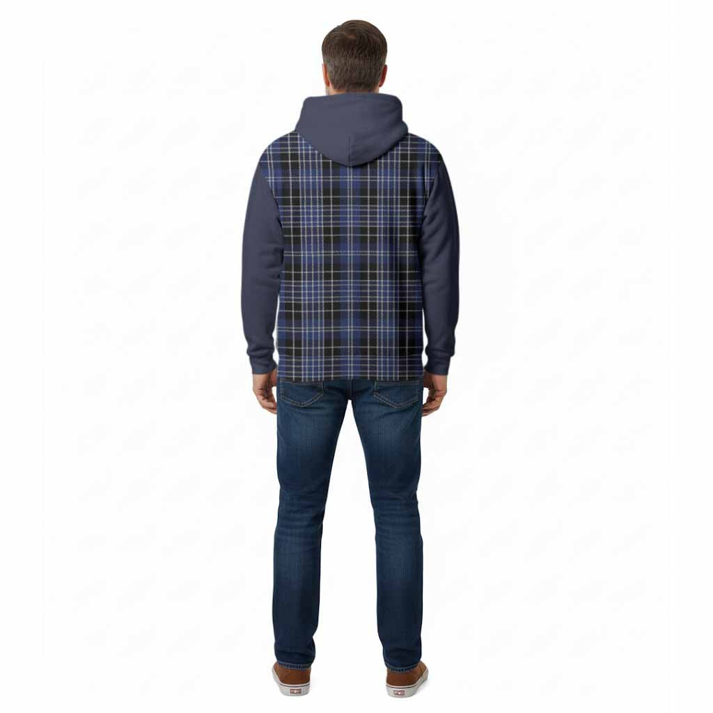 Clark (Clarke) Tartan Accent Cotton Hoodie with Family Crest